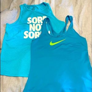 2 Nike racer back tank tops size Medium